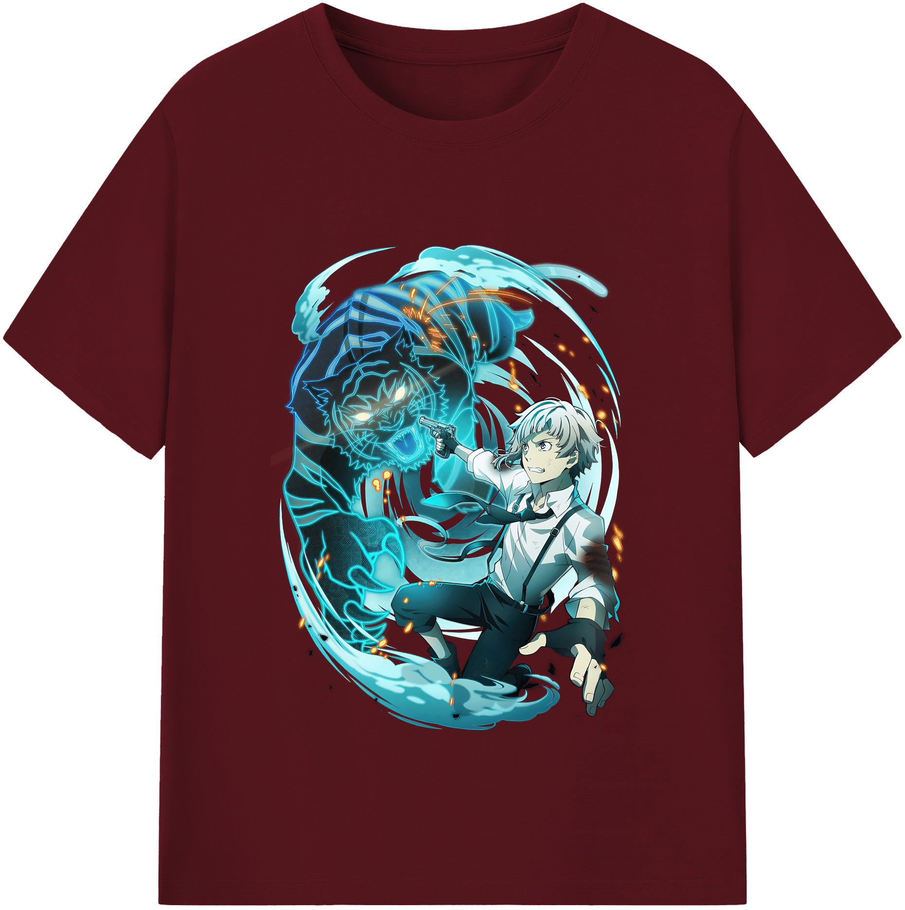 （画像用） 文豪ストレイドッグス Bungo Stray Dogs 綿100％半袖Tシャツ（フロントプリント）